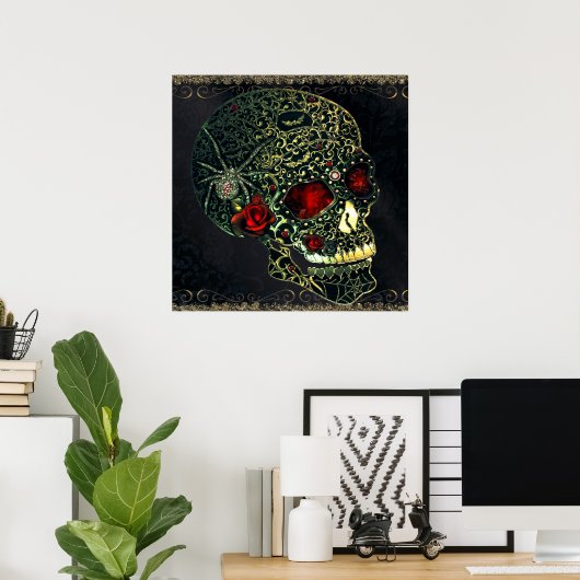 Glam Gothic Filigree Poster (Thuiskantoor)