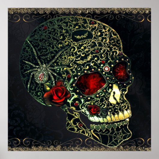Glam Gothic Filigree Poster (Voorkant)