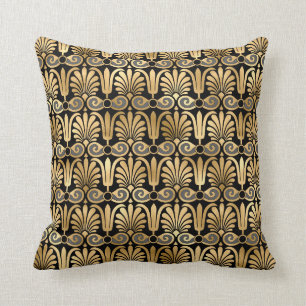 Glam Goud Art Deco Bloem Kussen