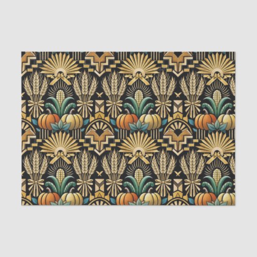 Glam Goud Art Deco Oogst Tissuepapier (Voorkant)