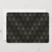 Glam Goud Art Deco Pauwen Bachelor Party Kaart (Achterkant)