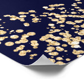 Glam goud blauw prinses tiara Sweet 16 Welkom Poster (Hoek)