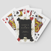 Glam Goud Casino Vegas Poker Bruiloft Pokerkaarten (Achterkant)