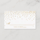  Glam Goud Confetti Bruiloft Escort Kaarten Plaatskaartje (Voorkant)