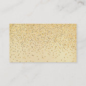 Glam Goud Confetti Bruiloft Escort Kaarten Plaatskaartje (Achterkant)