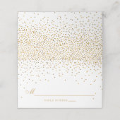  Glam Goud Confetti Wit Bruiloft Plaatskaartje (Buitenkant ongevouwen)