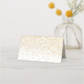  Glam Goud Confetti Wit Bruiloft Plaatskaartje (Achterkant)