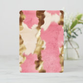 Glam Goud Crème Roze Cowgirl Koeienhuid Verjaardag Kaart (Staand voorkant)
