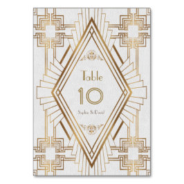 Glam goud en wit Great Gatsby tafelnummer