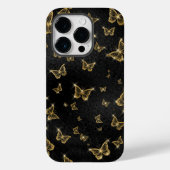 Glam goud- en zwarte vlinders Case-Mate iPhone case (Achterkant)