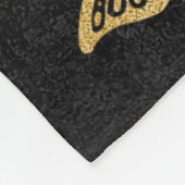 Glam goud- en zwarte vlinders fleece deken (Hoek)