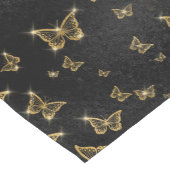 Glam goud- en zwarte vlinders korte tafelloper (Hoek)