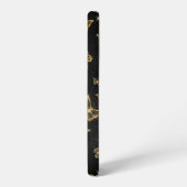 Glam goud- en zwarte vlinders samsung galaxy hoesje (Linkerkant)