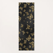 Glam goud- en zwarte vlinders yogamat (Voorkant)