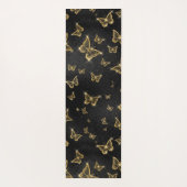 Glam goud- en zwarte vlinders yogamat (Achterkant)