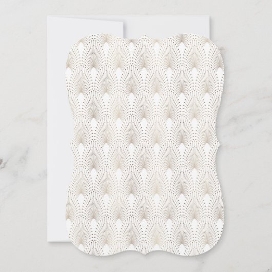 Glam Goud Fleur-de-lis Great Gatsby Bruiloftsfeest Kaart (Achterkant)