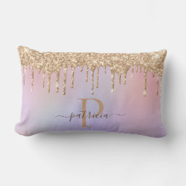 Glam Goud Glitter Drips Elegant Monogram  Lenden K Kussen