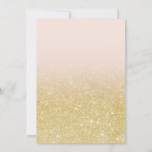 Glam goud glitter elegante chique jurk 18e debuut kaart (Achterkant)
