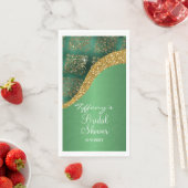 Glam Goud Glitter Groen Metallic Bruids- Servet (Insitu)