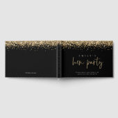Glam Goud Glitter Hen Party Zwarte Gastboek Gastenboek (Volledig)