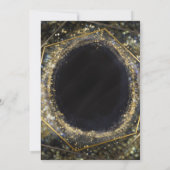 Glam Goud Iridescente Moderne Abstracte Glam Trouw Kaart (Achterkant)