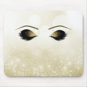 Glam Goud Make-up Ogen & Wimpers Gepersonaliseerd Muismat