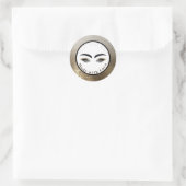 Glam Goud Wimpers Make-up Ogen Ronde Sticker (Tas)