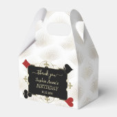 Glam Goud Wit Zwart Art Deco Verjaardag Bedankdoosjes (Voorkant Zijde)