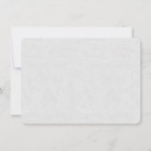 Glam Goud Witte Great Gatsby Bruiloftsreceptie Kaart (Achterkant)