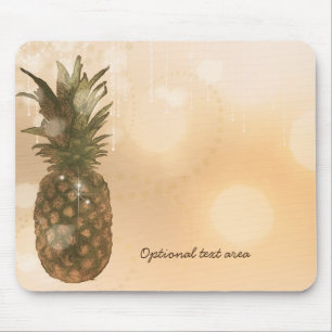 Glam Gouden Ananas Elegant Tropisch Aangepast Muismat