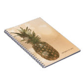 Glam Gouden Ananas Elegante Tropische Aangepaste Notitieboek (Rechterzijde)