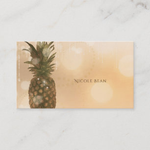 Glam Gouden Ananas Elegante Tropische Chic Glam Visitekaartje