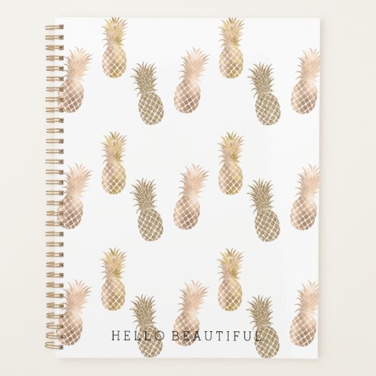 Glam Gouden Ananassen Planner (Voorkant)