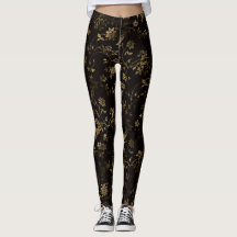 Glam gouden bladeren patroon bruin