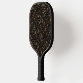 Glam gouden bladeren patroon bruin pickleball paddle (Links)