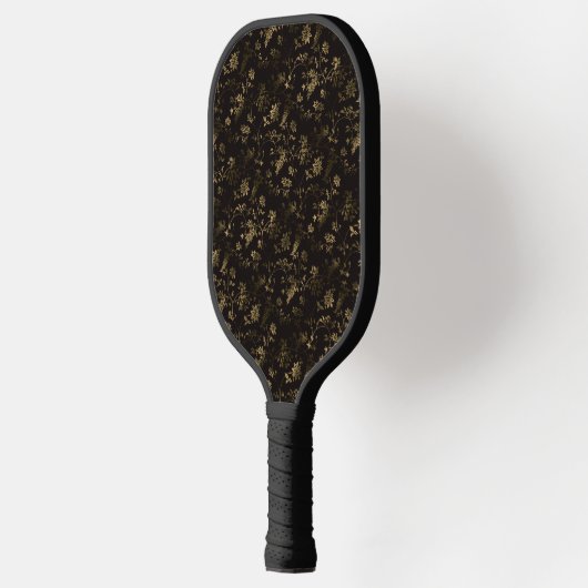 Glam gouden bladeren patroon bruin pickleball paddle (Links)