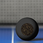 Glam gouden bladeren patroon bruin pingpongbal (Net)