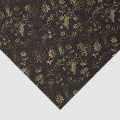 Glam gouden bladeren patroon bruin tissuepapier (Detail)