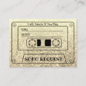 Glam Gouden Cassette Huwelijkslied Verzoek Inzetst Informatiekaartje (Voorkant)