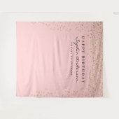 Glam Gouden Confetti Verjaardagsachtergrond Elke L Wandkleed (Voorkant (horizontaal))