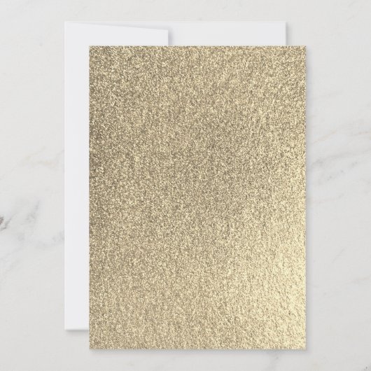 Glam Gouden Gele Sparkle Dress Sweet 16e Verjaarda Kaart (Achterkant)