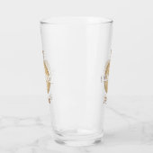 Glam gouden girly volleybal gepersonaliseerd glas (Links)