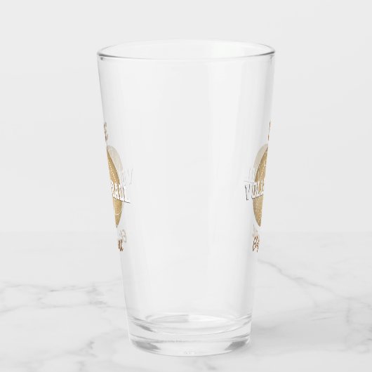 Glam gouden girly volleybal gepersonaliseerd glas (Links)