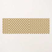 Glam gouden glitter en witte chevron strepen yogamat (Voorkant (horizontaal))