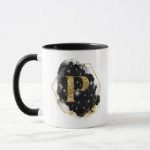 Glam Gouden Glitter P Monogram Mok (Links)