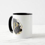 Glam Gouden Glitter P Monogram Mok (Voorkant links)