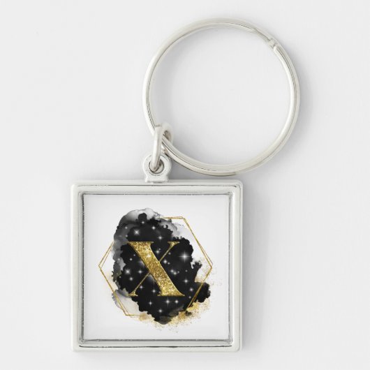 Glam Gouden Glitter X Sleutelhanger (Voorkant)