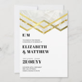 Glam gouden glitters feestelijke trouwkaart deco d (Voorkant)