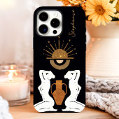 Glam Gouden Godin Monogram Persoonlijke Glitters Case-Mate iPhone Case