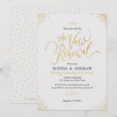 Glam gouden kalligrafie  de gelofte vernieuwing kaart (Voorkant / Achterkant)